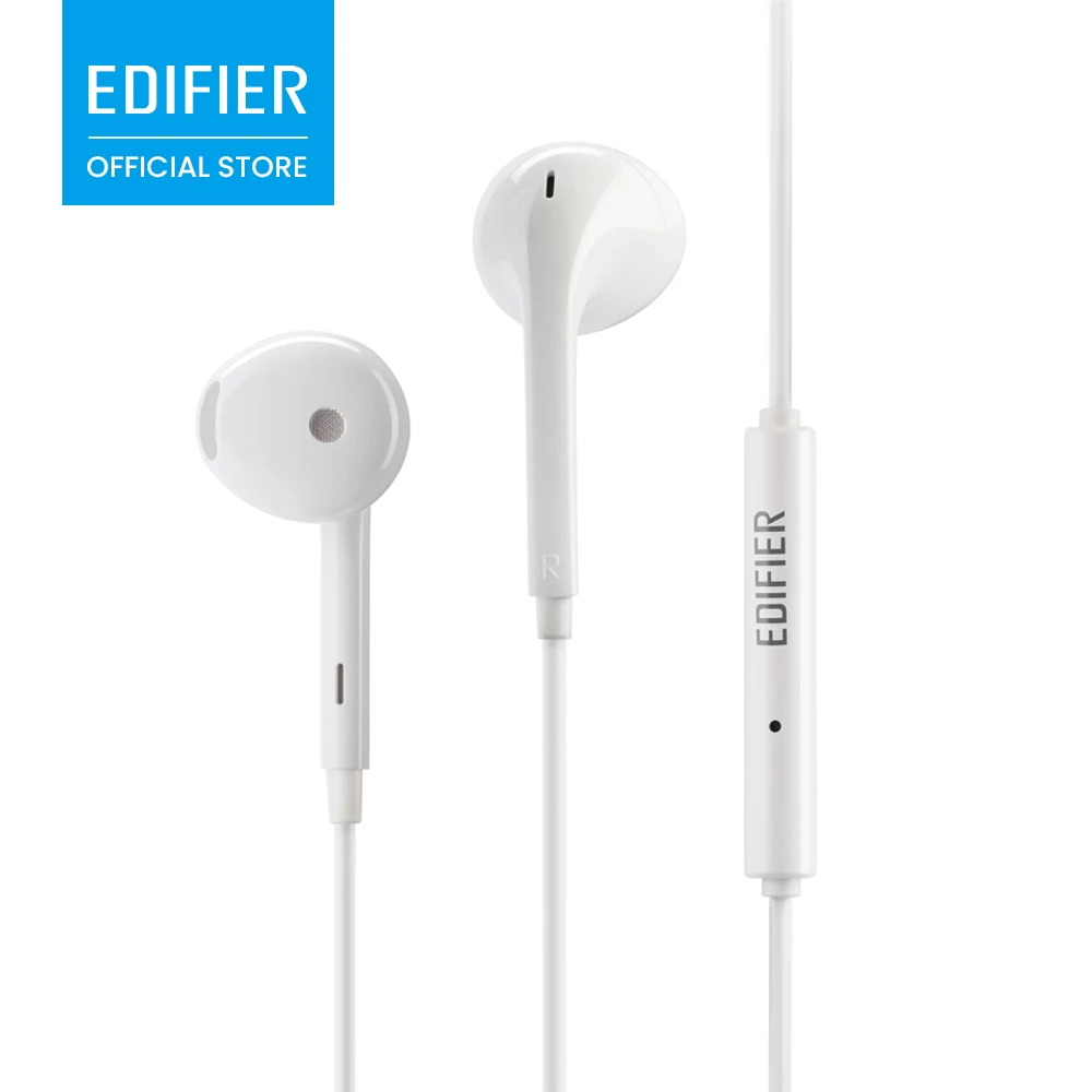 EDIFIER P180 Plus Kabelgebundene In-Ear-Kopfhörer 14,2mm Neodym-Treiber 3,5mm Stecker mit Mikrofon 3-Tasten In-Line-Steuerung für Klare Anrufe