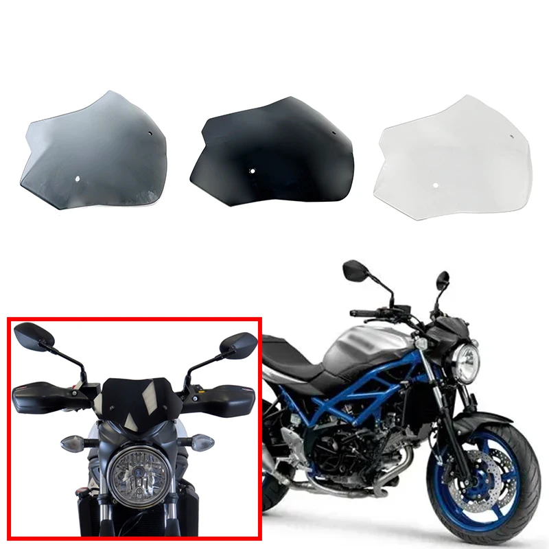 

Motorcycle Accessories Windshield Windscreen Windproof Wind Screen Deflector Fit For Suzuki SV650 SV 650 2016-2025 2024 2023