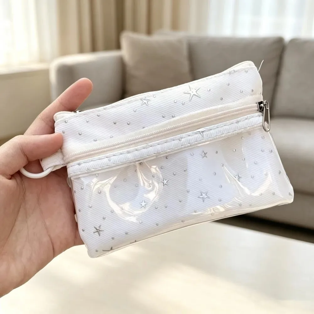 Sweet Star Angel Wings Clutch Mini Portable Coin Purse CCD Lipstick Key Storage Bag Travel Accessory