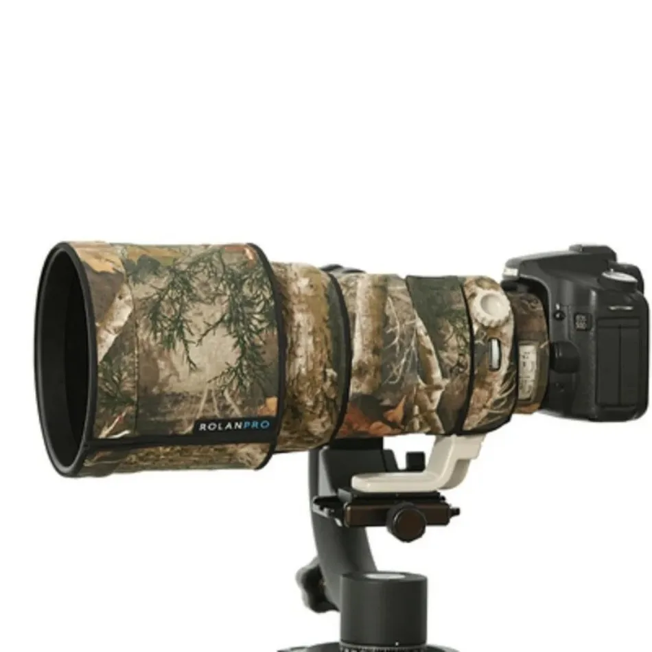 ROLANPRO Lens Camouflage Waterproof Coat for CANON EF 200mm F2 L IS USM Rainproof Lens Protective Elastic Cover