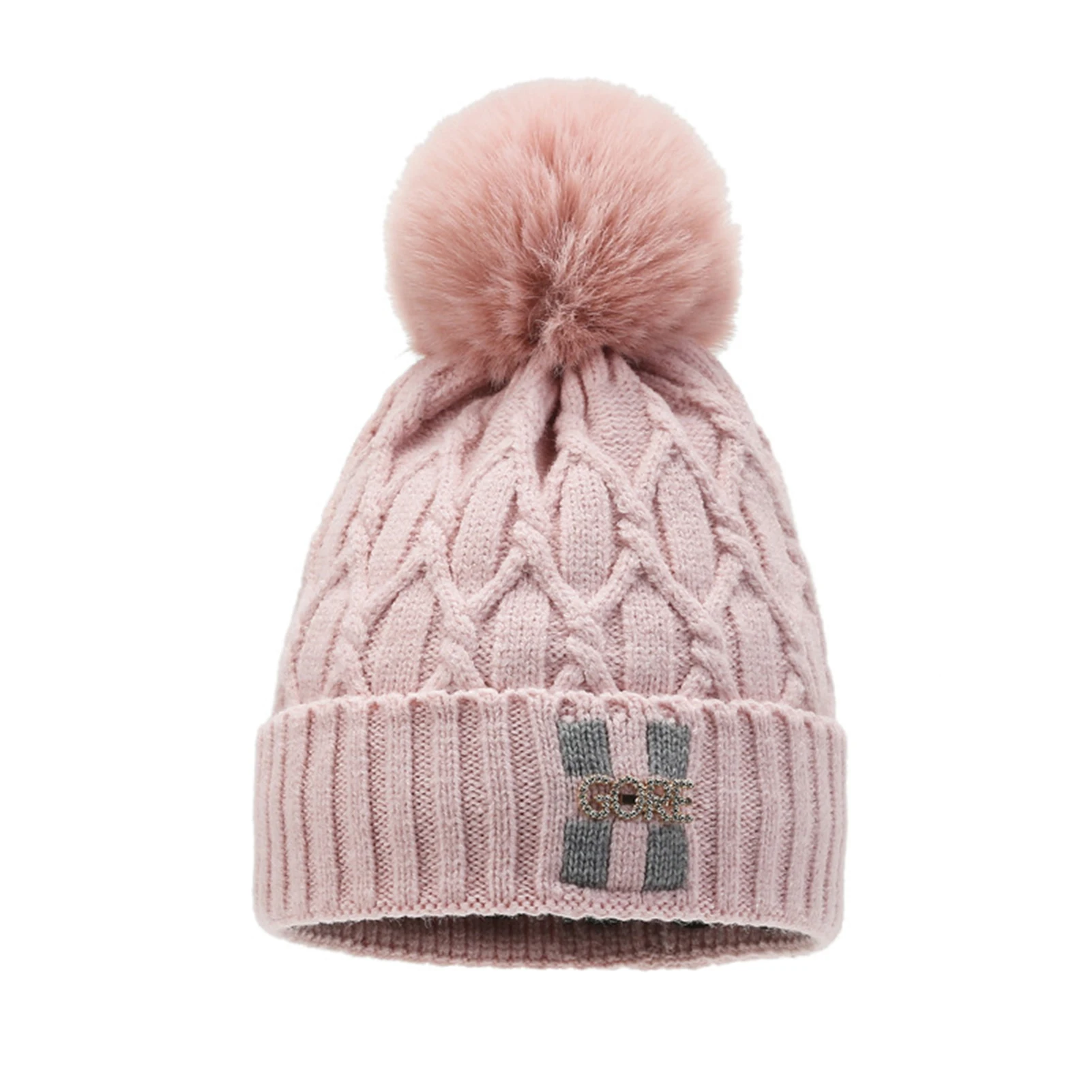 

Зимние теплые вязаные шапки с помпоном обеспечивают тепло, высокая эластичность для сохранения тепла головы