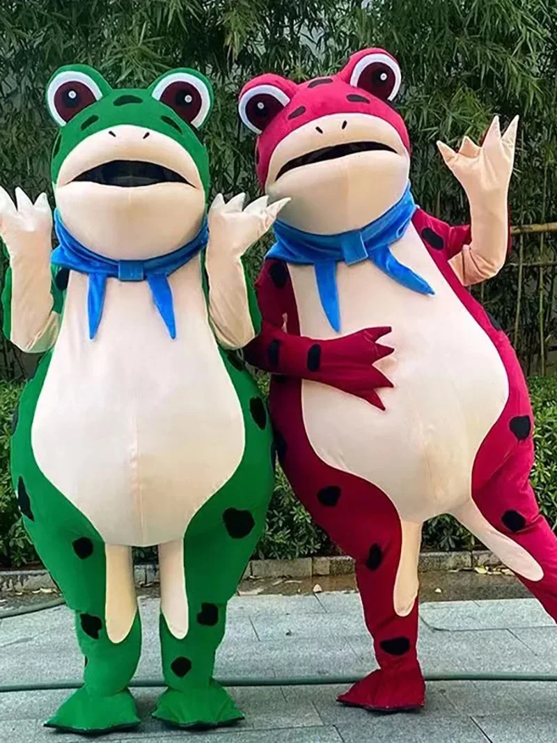 New Inflatable Frog Mascot Costume Halloween Christmas Birthday Party Cosplay Animation Props Performance Costumes