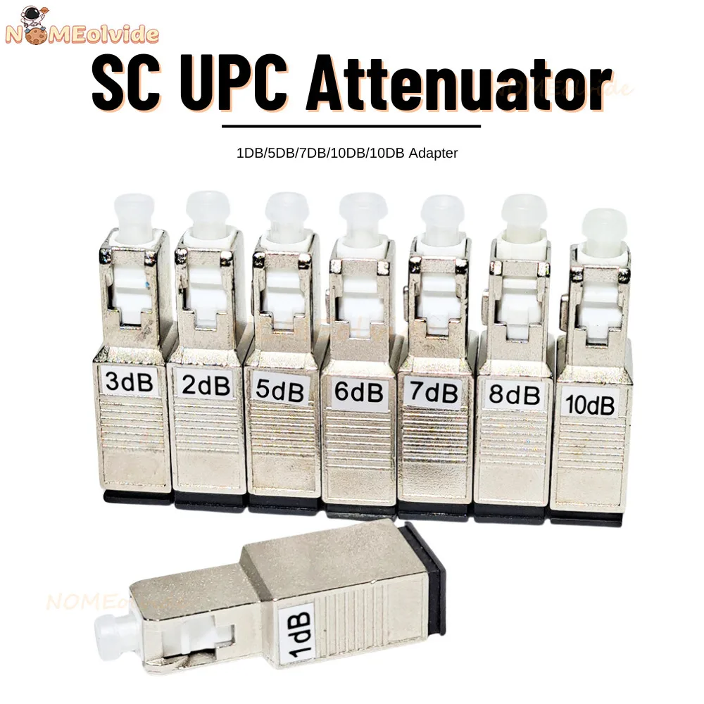 SC UPC 감쇠기 단일 모드 광섬유 수-암 커넥터, FTTH 어댑터, 0DB, 5DB, 7DB, 10DB, 10DB, 5 개