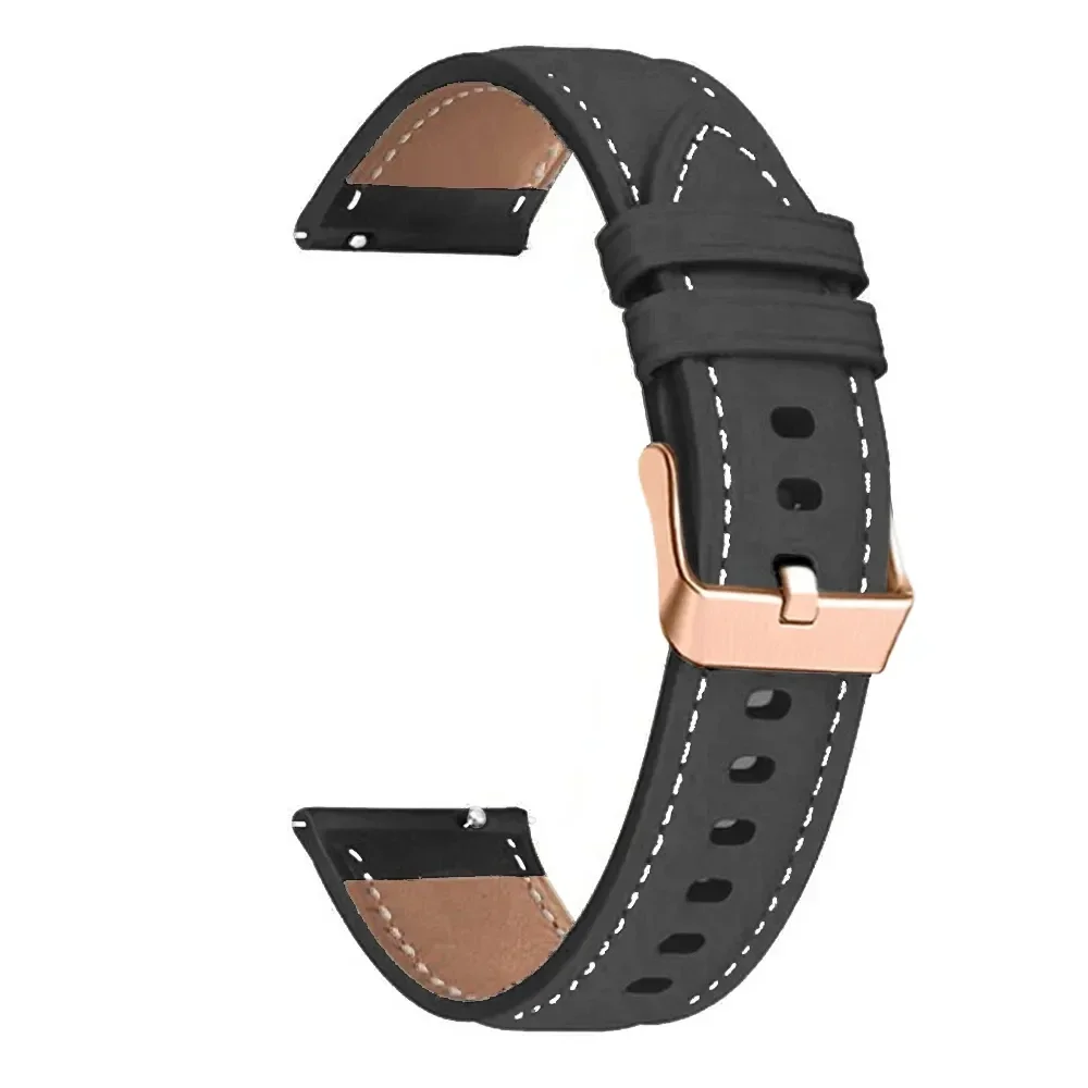 Leather Watch Strap For Garmin Vivomove Style HR Vivoactive 5 3 Venu Sq 2 Music Plus Forerunner645 Smartwatch Bracelet Band 20mm