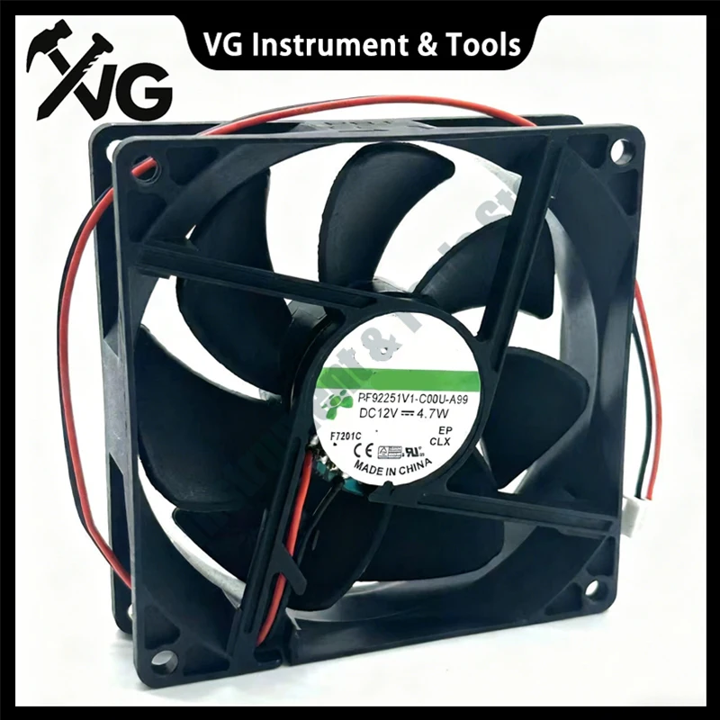 For Original SUNON PF92251V1-000U-A99 DC 12V 4.7W 90X90X25mm 2-Wire Server Cooling Fan