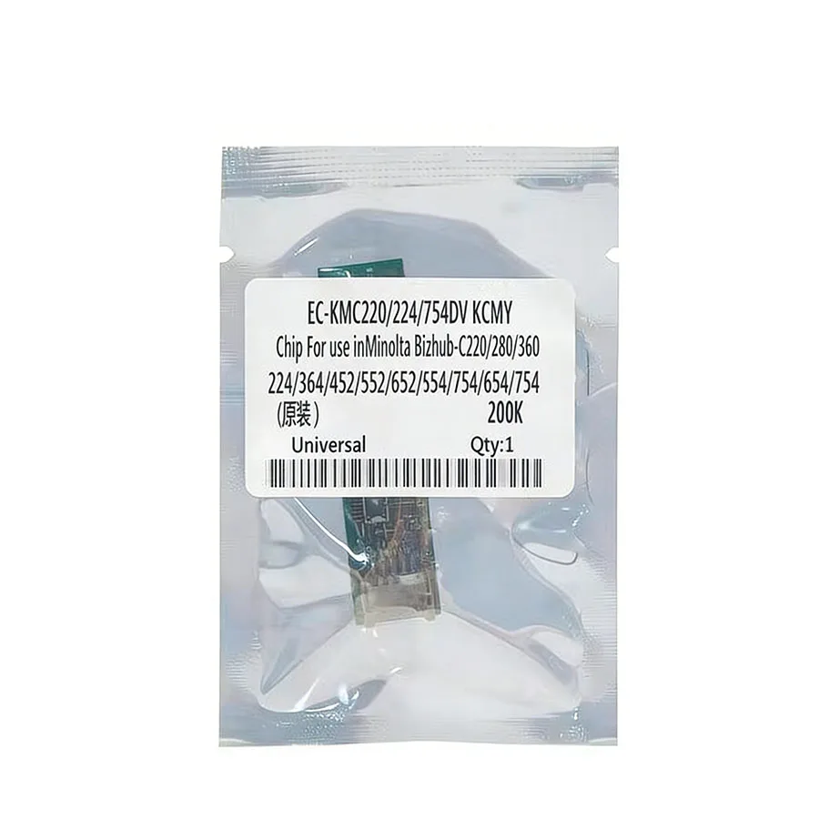 

200K Developr Chip for Konica Minolta C220 C280 C360 C224 C364 C452 C552 C652 C454 C554 C654 C754 Four color universal