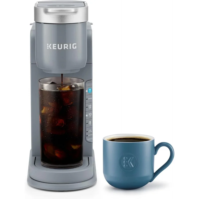 

K-Iced Single Serve Coffee Maker - Brews Hot and - Gray