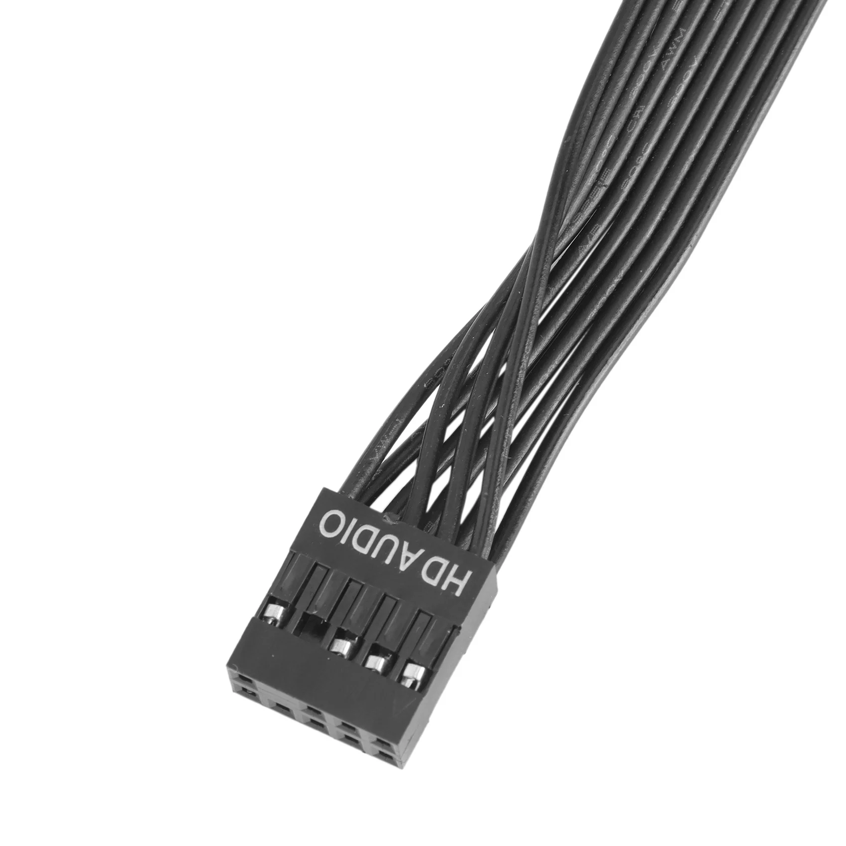 2Pcs Motherboard HD Audio 9Pin Male to Female Extension Cable, 50CM