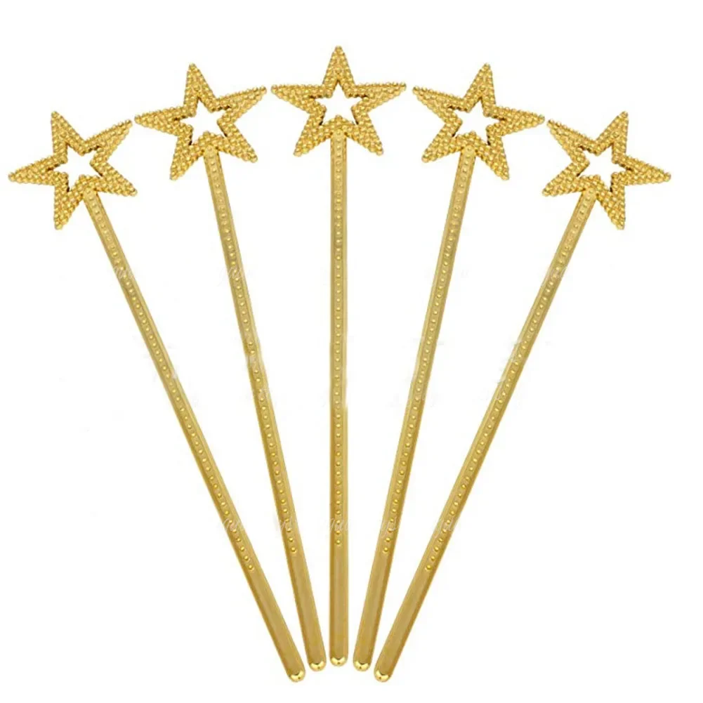 Novelty Sticks Fairy Wands Plastic Bar  Toy Prop Star Magic Wand For Girl Kid's Gift Costume Props Cosplay Accessories