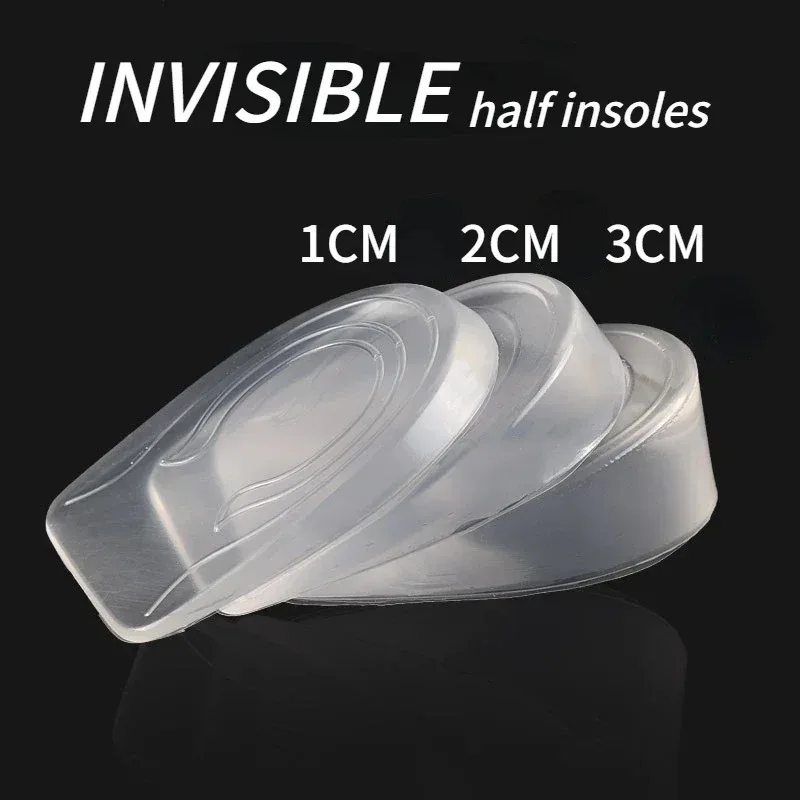 Transparent Gel Heel Lifts, 1 cm or 3 cm