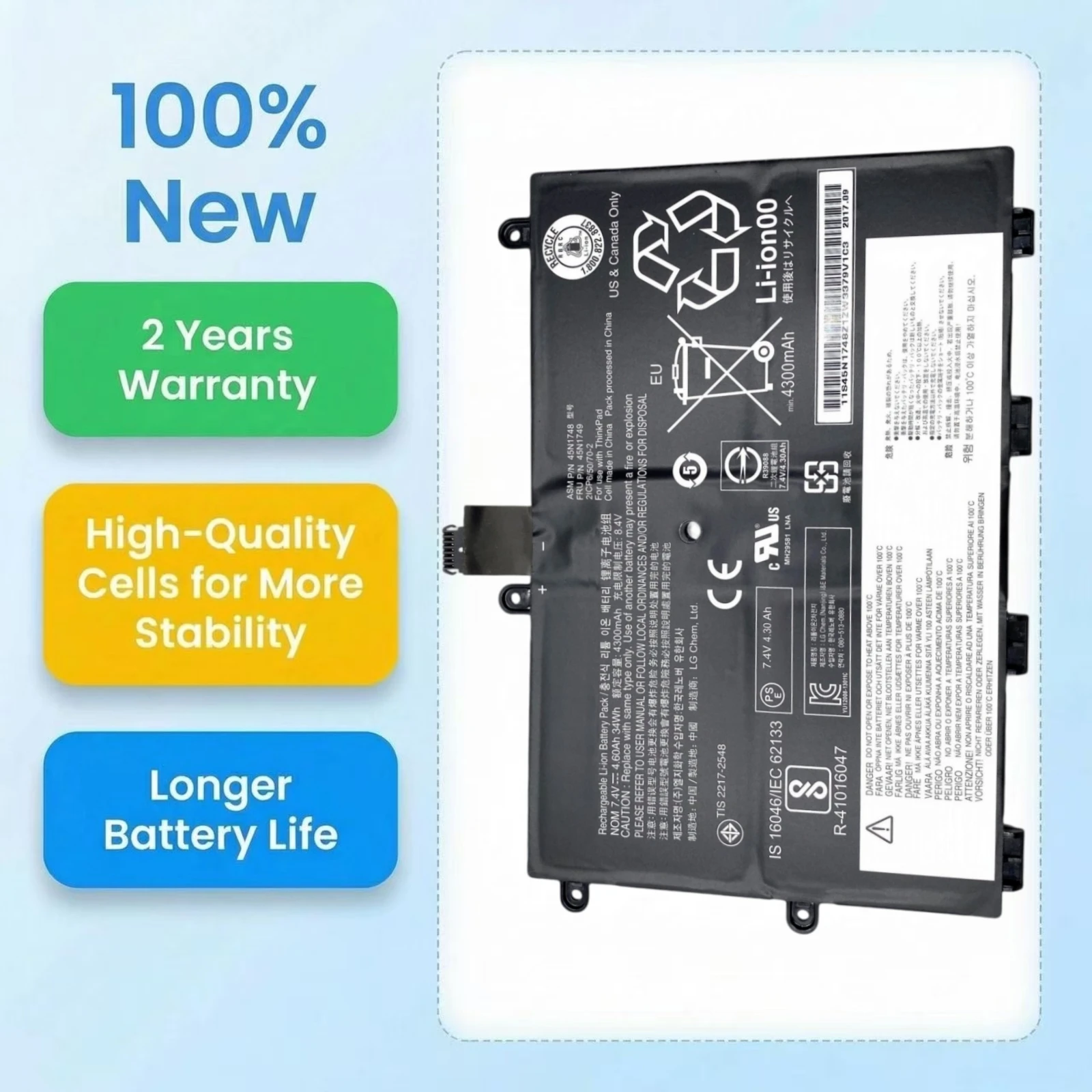 New 45N1750 45N1749 45N1751 Laptop Battery For Lenovo 45N1748 ThinkPad Yoga 11E-20D9 20DA 20E7 20D9-90007AU A0007AU SB10J79001