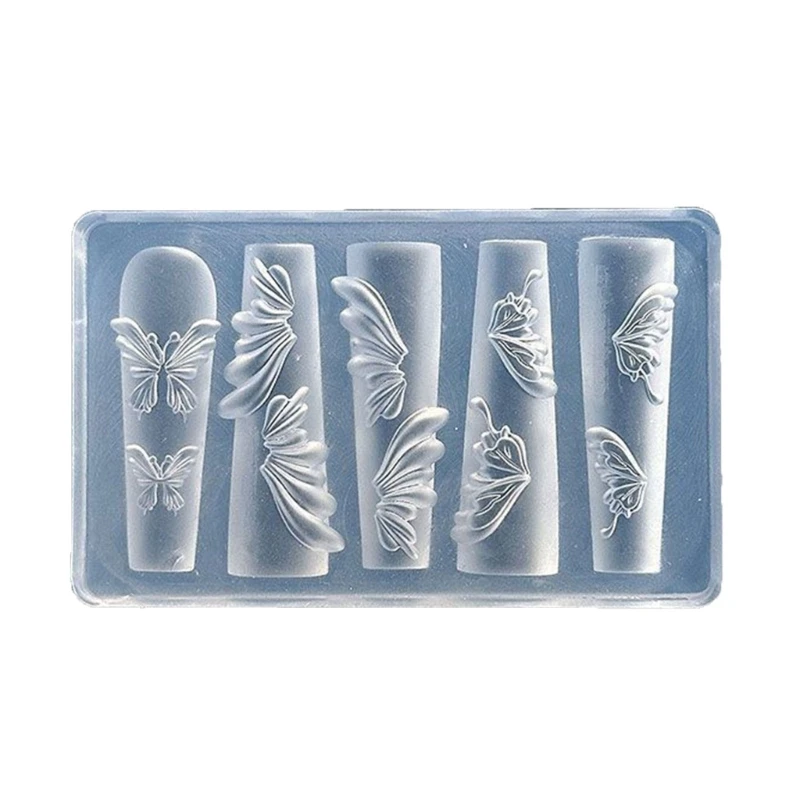 

E15E Твердый ледяной цветок Unguis Crafting Cast Butterfly Plan Эластомерный художественный инструмент