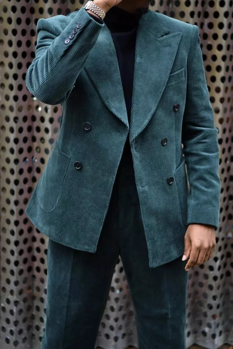 Traje de PANA con solapa de pico para hombre, esmoquin Masculino de boda, Blazer ajustado para novio y graduación, 2 piezas de chaqueta y pantalón, 2023