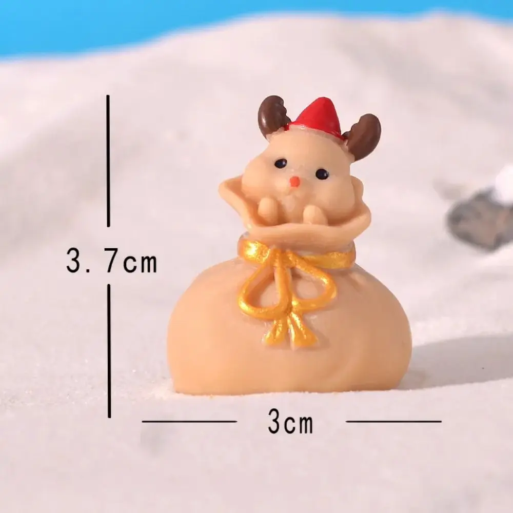 Kerst Miniatuur Beeldjes Santa Claus Slee Rendieren Cadeau Sneeuwpop Handgemaakte Sprookjesachtige Tuin Decor Sneeuw Landschap Model