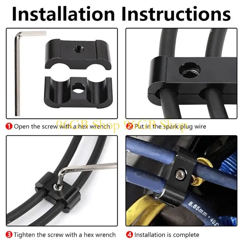 

96GB Permanent Aluminum Grip Warm Insulation Sleeve For 8mm 9mm 10mm Igniting Cables