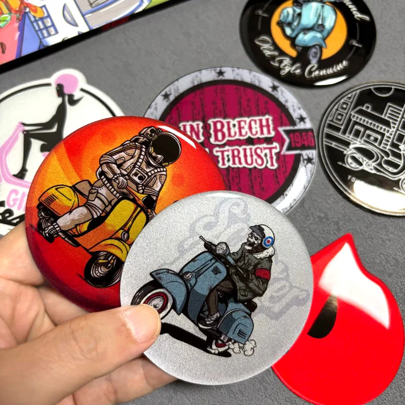 

Круглая магнитная наклейка, скутер, мотоцикл, подходит для Vespa GTS GTV GTA 300 LX 125 150 Sprint RA, водонепроницаемый слабое корпус