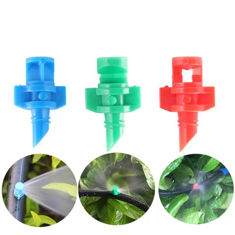 50pcs 90/180/360 Degrees Garden Watering Irrigation Simple Refraction Mozzle Flower Mist Water Threaded Connection Sprayer F2