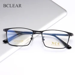 BCLEAR Pure Titanium Glasses Frame Men Square Eyewear 2023 New Arrival Male Classic Optical Myopia Prescription Eyeglass Frames