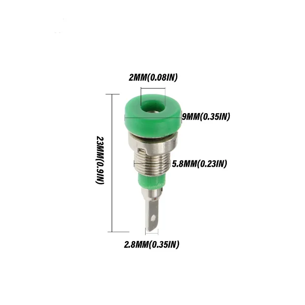 2MM Banana Socket Terminal Block Female Jack Electrical Pure Copper Insulated Power Terminal Block Test Hole 10A 30V-60V
