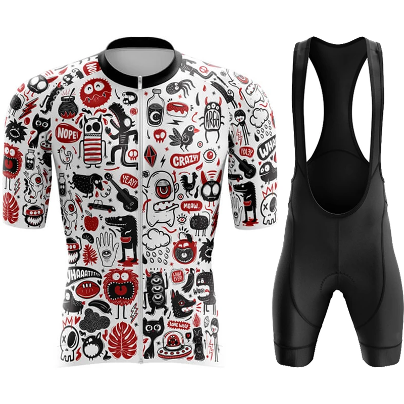 Costume per bici da uomo maglia da ciclismo uomo Pro Team 2024 giacca da corsa pantaloncini bavaglino uniforme abbigliamento taglio Laser Set