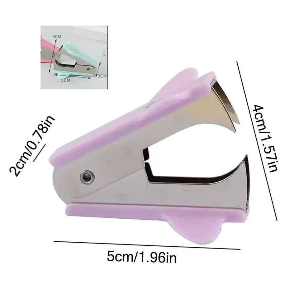 Cute Macaron Color Mini Staple Remover, Portable Safety Staple Puller for Office & School
