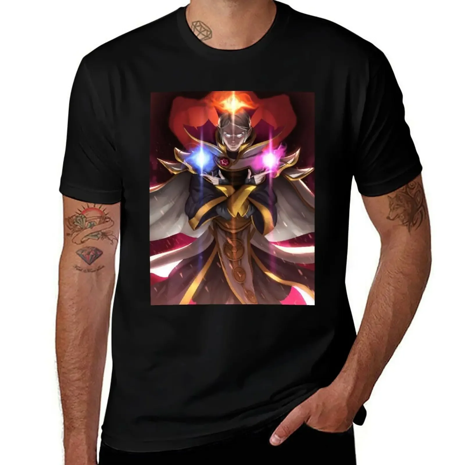 Dota 2 Invoker Art T-Shirt quick-drying rapper graphic tees anime t shirts Men's t-shirts