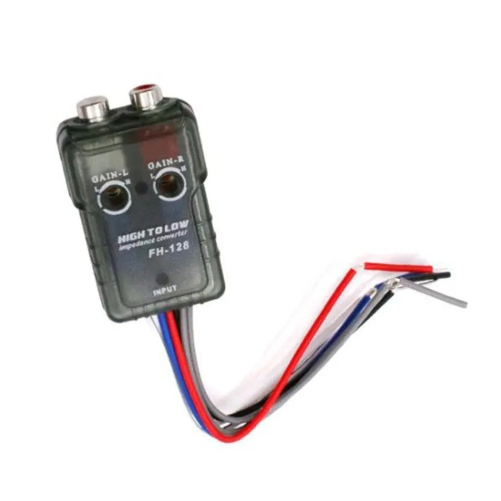 High Level Speaker Signal To Low Level RCA Adapter High To Low Subwoofer Converter For Car Power Subwoofer Input