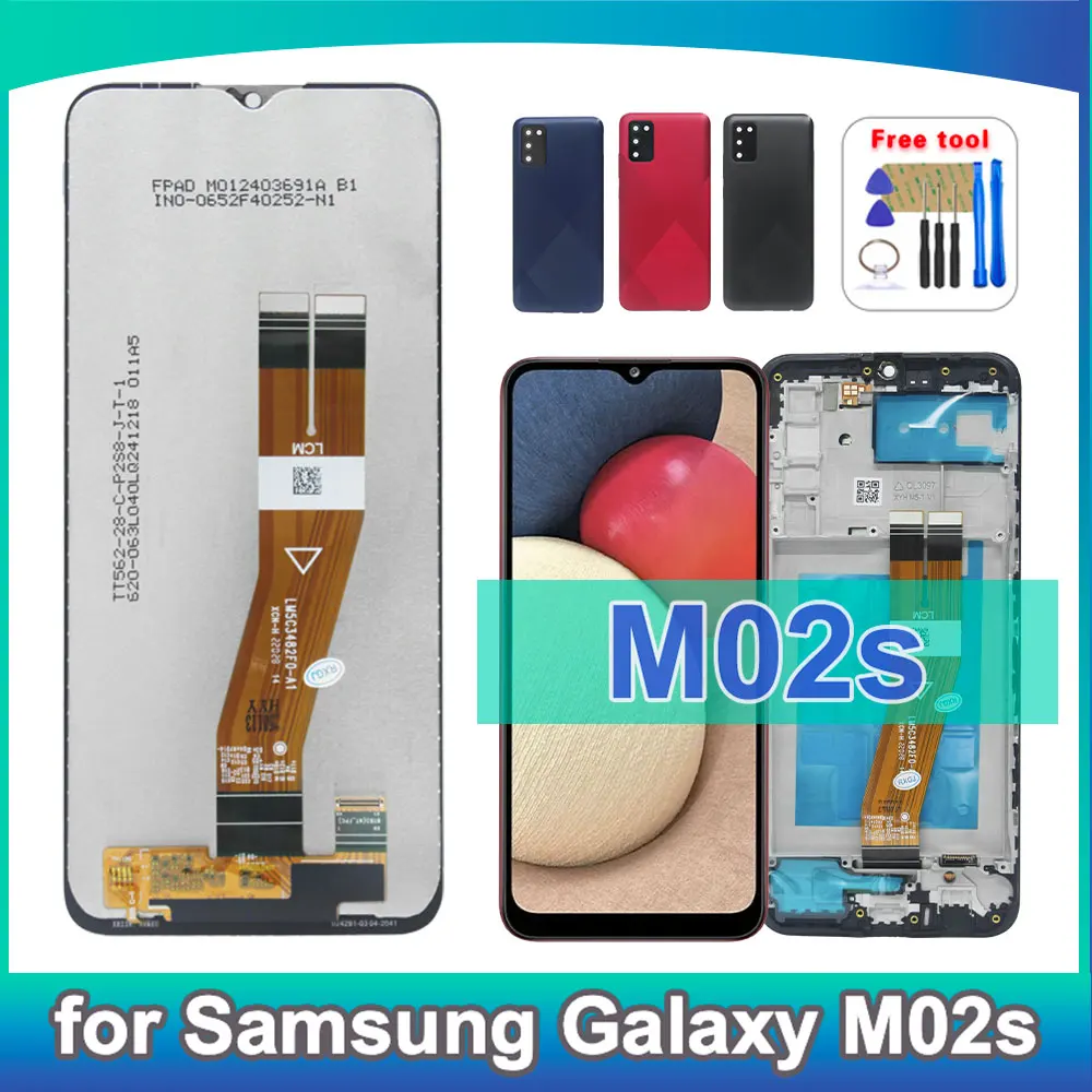 Tested LCD for Samsung Galaxy M02s LCD Display Touch Screen Digitizer for Samsung M02s M025F LCD Replacement With Frame