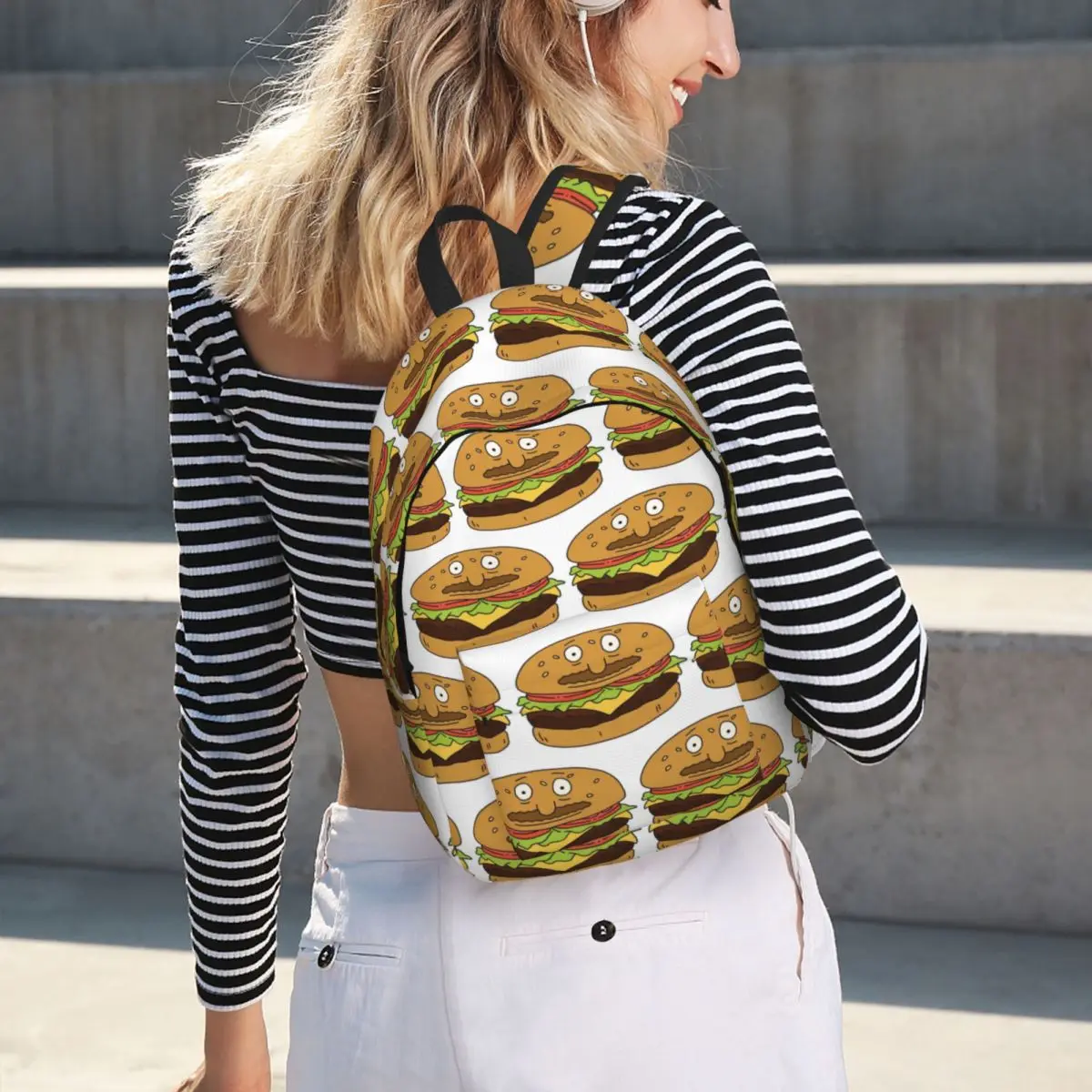 Bob As A Burger Backpack Hot Sale Daypack Large Capacity Boys Girls BookBag School Bag Shoulder Bags for Men Women