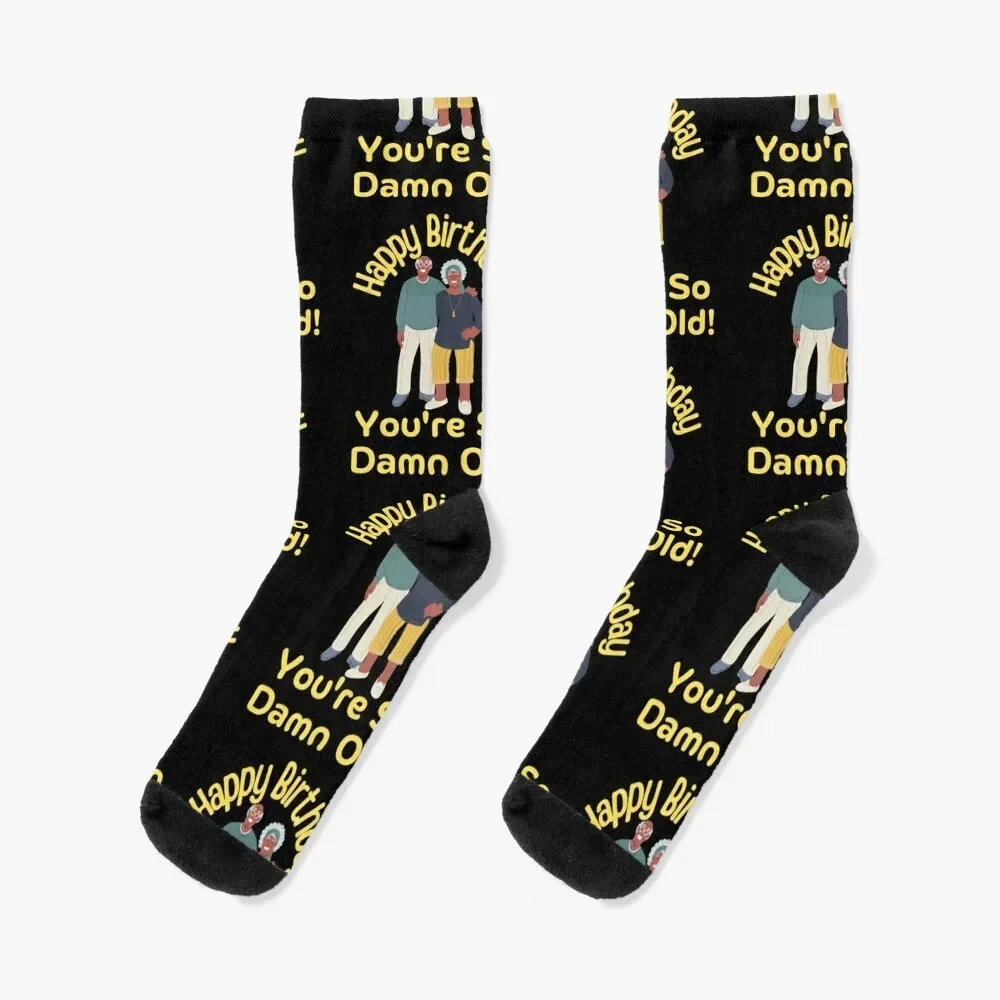 Happy Birthday You're So Damn Old Funny Design Socks designer brand set Socks Woman Men's