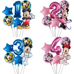 1 set Disney Mickey Mouse Foil Balloons Mickey 1st Birthday Party Decorations Kids Helium Balls Globos Baby Shower Toys