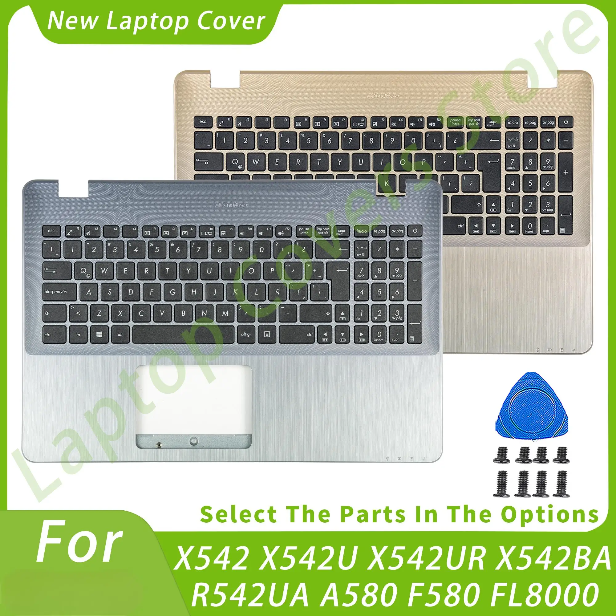 Palmrest With Keyboard For X542 X542U X542UR X542BA R542UA A580 F580 FL8000 NEW Original English/European Version FR GE ES IT