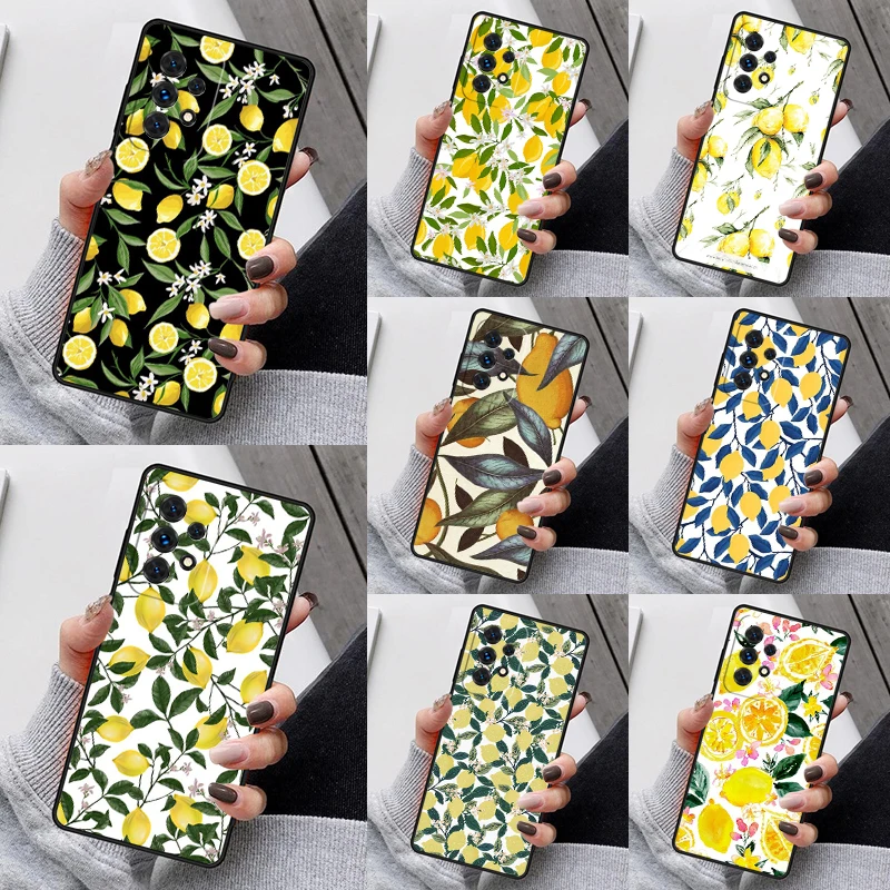 Tropical Summer Fruit Lemon Phone Case For Samsung Galaxy S23 S21 S20 FE S24 S22 Ultra Note20 S10 S9 S8 Plus A40 A52 A12 A13 A53