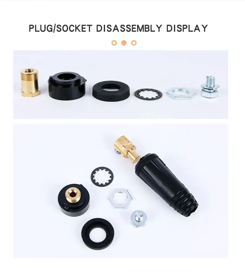 4 stücke WIG Schweißen Maschine Schnelle Montage Weiblich Männlich Kabel Stecker Clamp Buchse Stecker Adapter ForDinse DKJ10-25 DKZ10-25 Inverter – Detail 6
