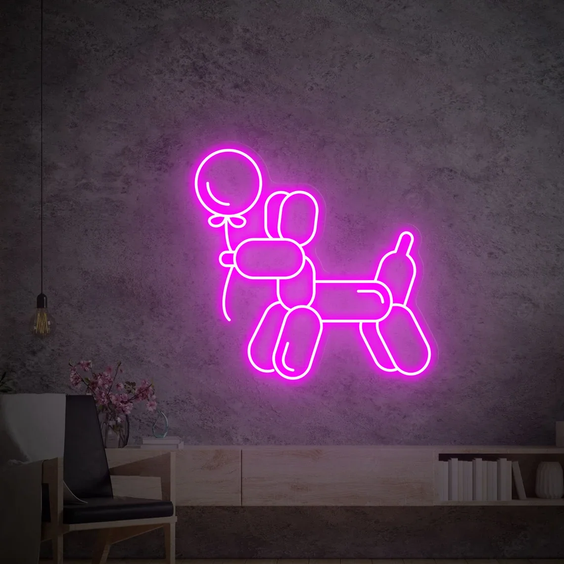 Balloon Dog Neon Sign Animal Dog Balloon Events Decor Kids Room Decor Bedroom Decor Neon Light Birthday Neon