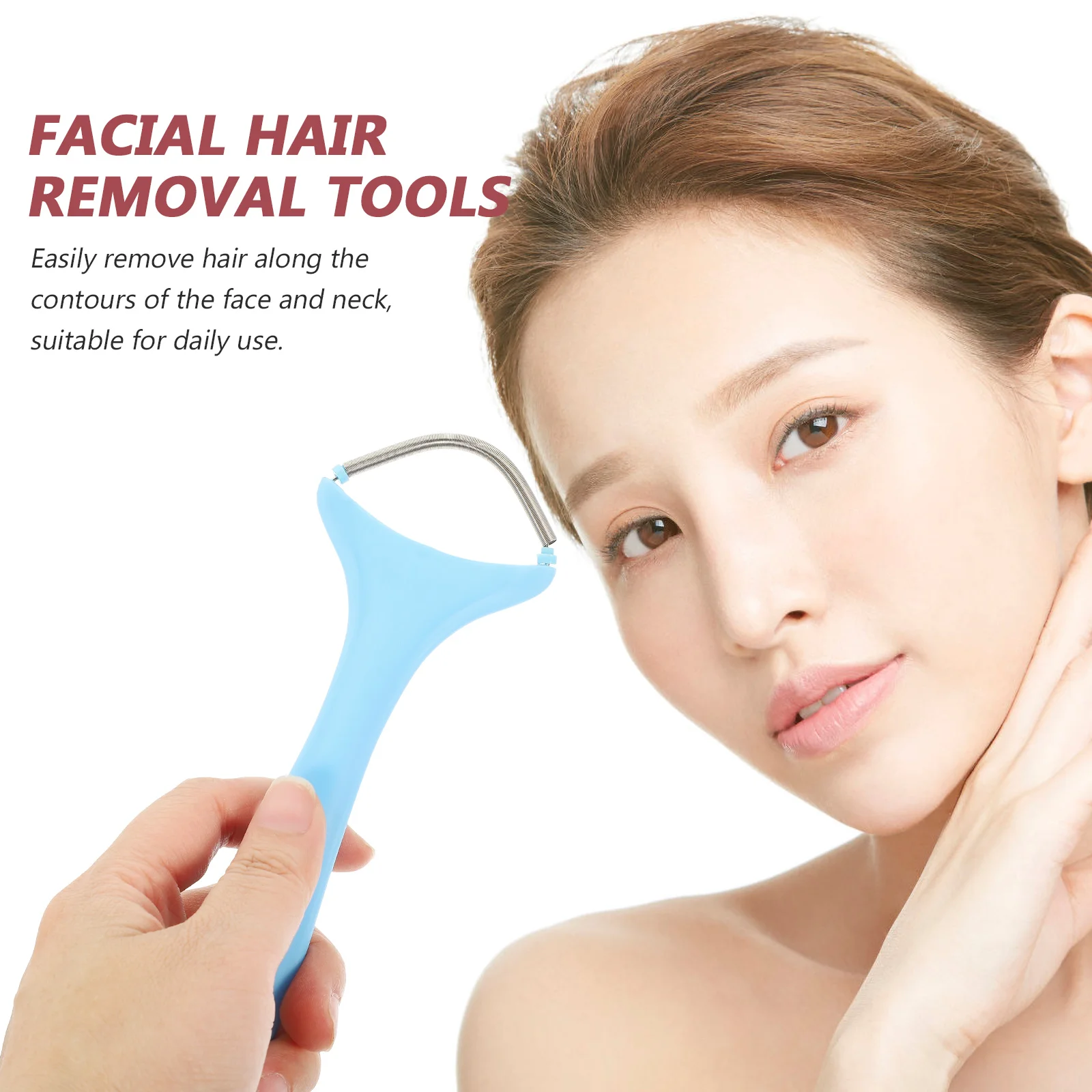 

2Pcs Portable Facial Threading Epilator Spring Hair Remover Lightweight Manual Hair Remover for Face Neck Eyebrow Upper Lip