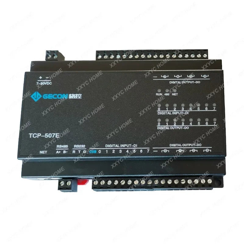 8DO relay output 8DI switch input, RJ45 port TCP Ethernet IO module Modbus controller, compatible with RS485 232