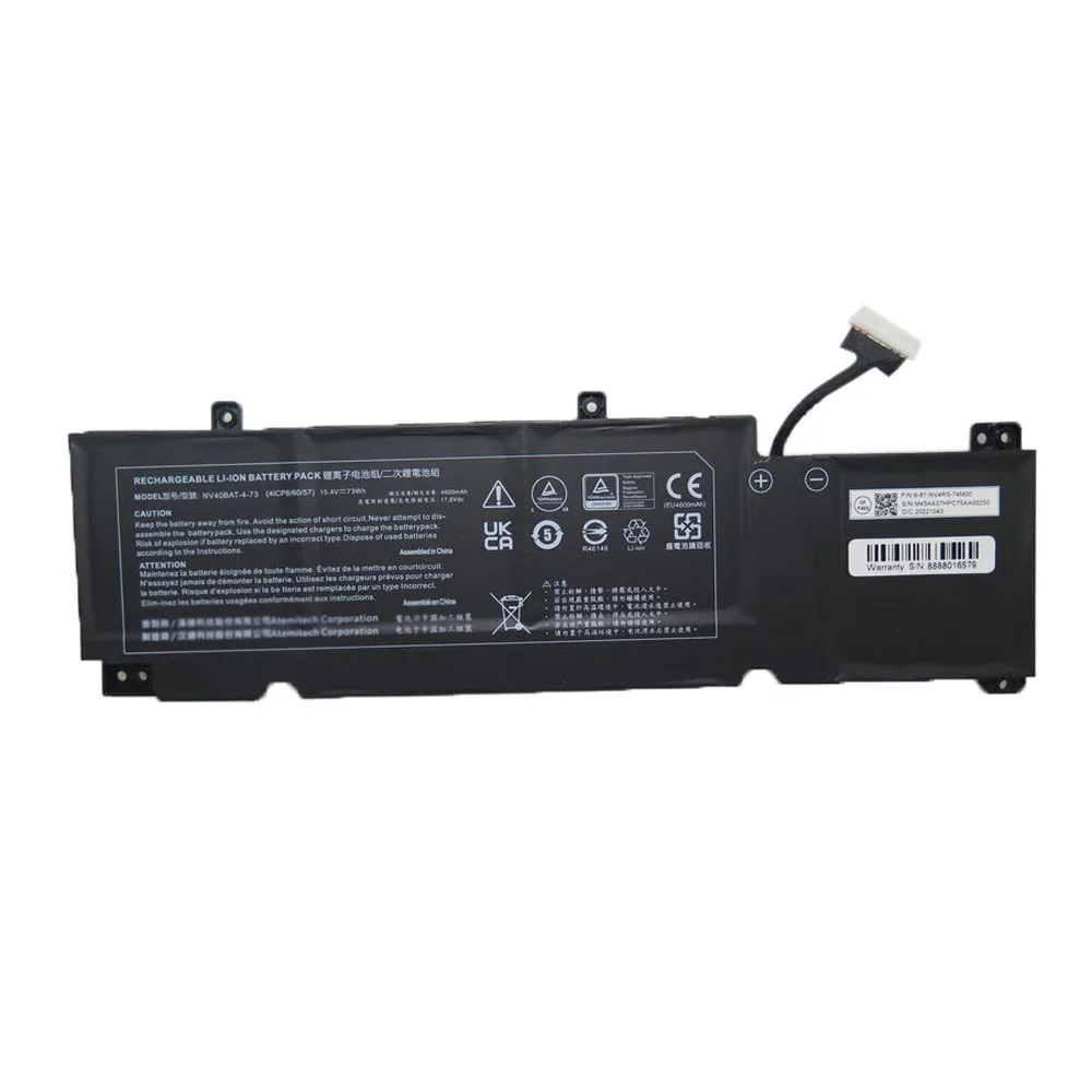 

Laptop Battery For CLEVO PE60SNC-G PE60SND-G PE60SNE-G PE60SNC-S PE60SND-S PE60SNE-S PE60RNC PE60RND 15.4V 73Wh 4600mAh New