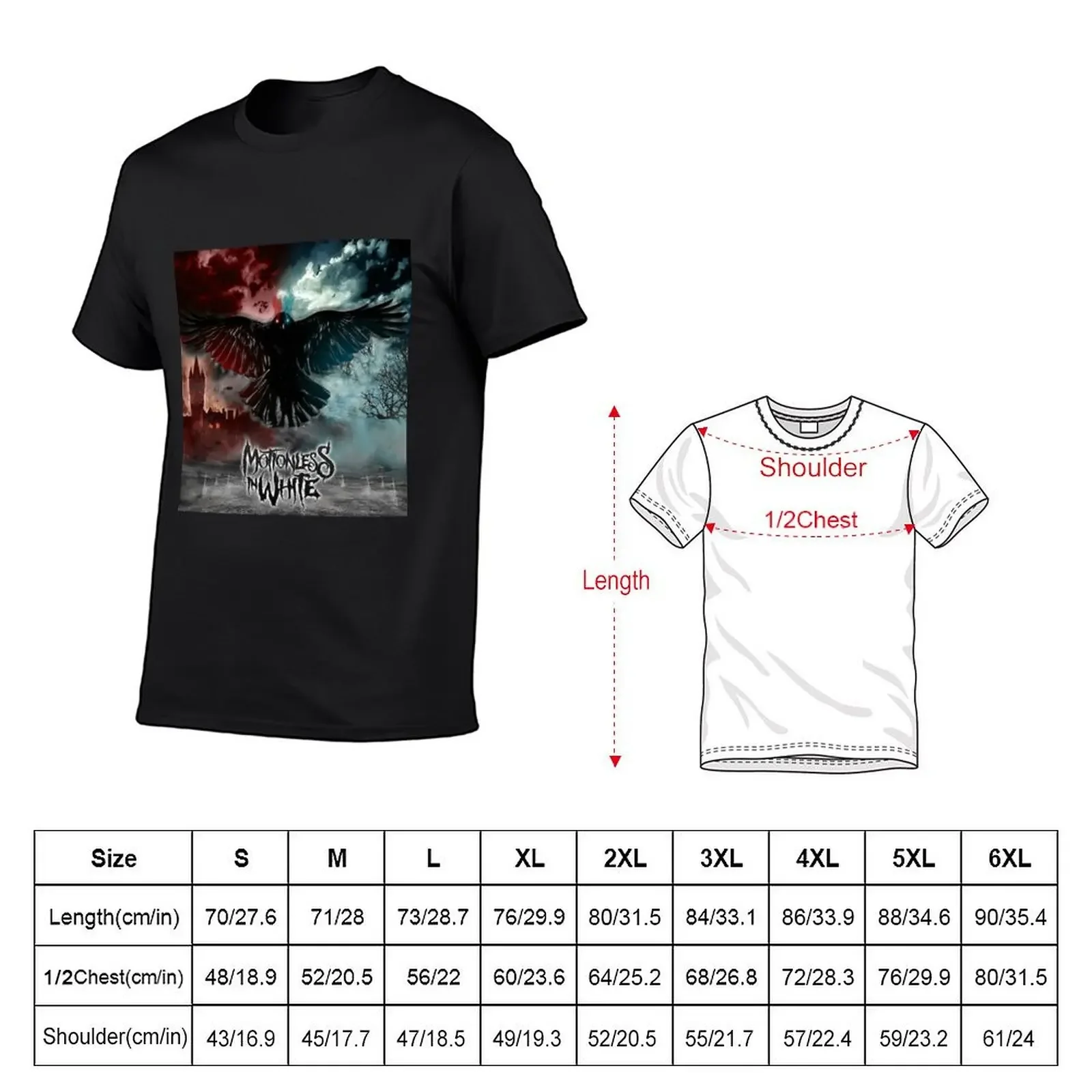 Motionless in white Gagak Hitam Art Gift For Fan T-Shirt cute clothes oversized graphic tee mens big and tall t shirts