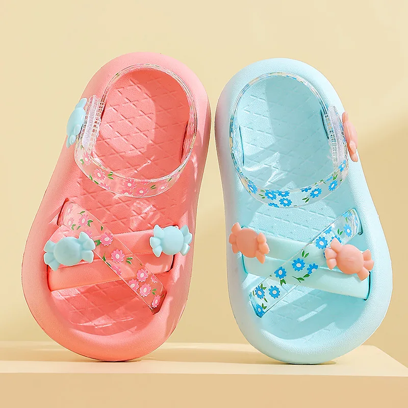 New Girls Sandals Summer Sweet Cute Candy Colors Toddlers Princess Shoes Kids Beach Shoes Water Proof 1-6y Little Girl Shoes