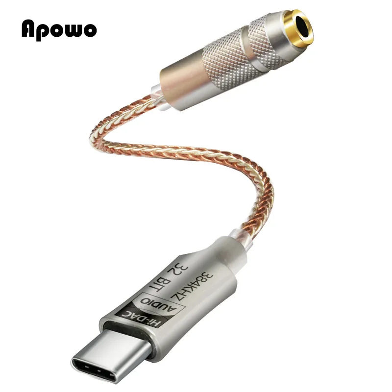 Original ALC5686 USB Type C to 3.5mm DAC earphone Amplifie Digital Decoder AUX audio Cable hifi adapter converter Android