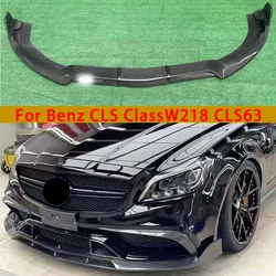 For Mercedes Benz CLS Class CLS63 W218 Carbon Fiber Car Front Bumper Lip Front lip Diffuser Front Chin Spoiler Car Accessories