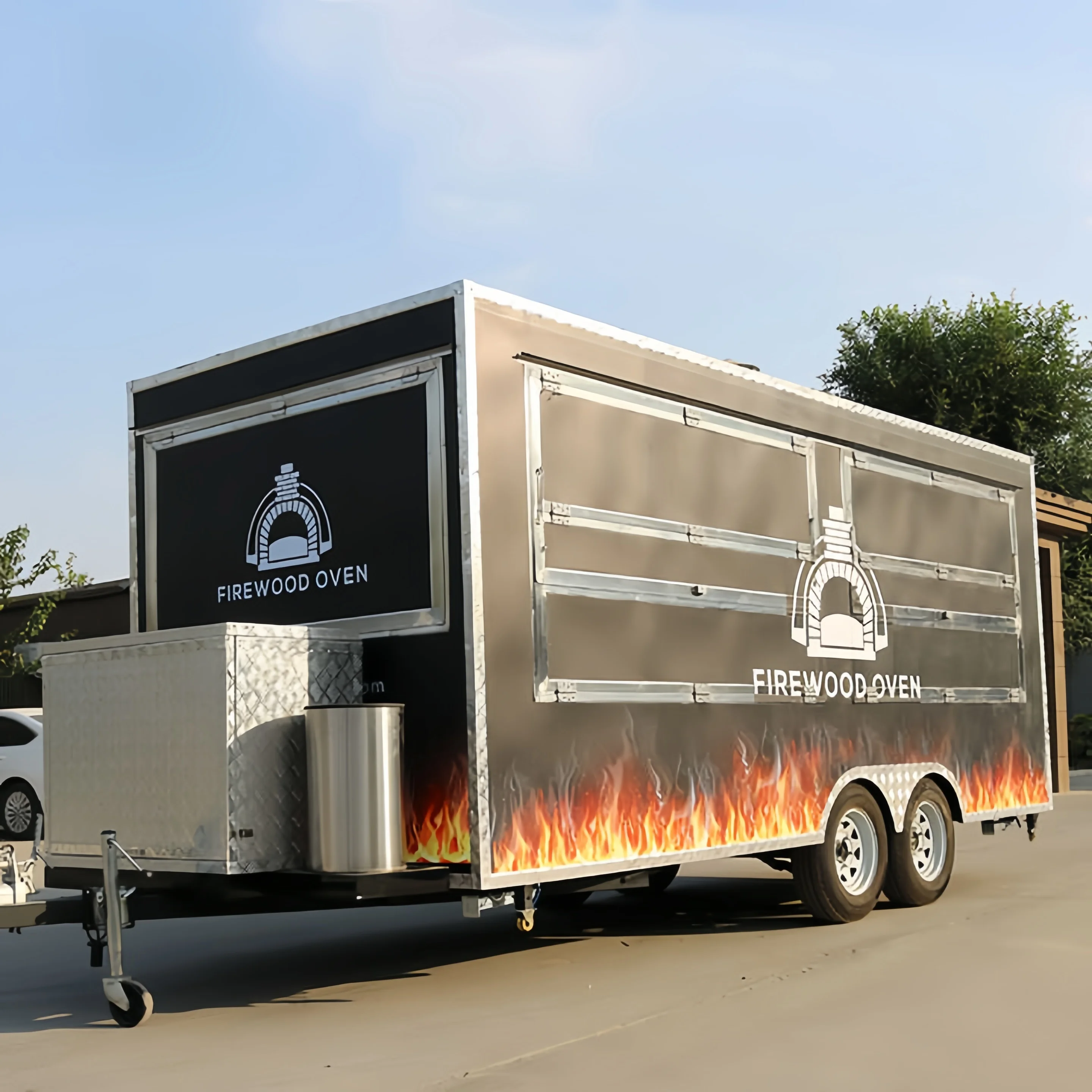 Customzied Food Truck Trailer for Sale Hot Dog Coffee Snack Cart Multifunctional Outdoor Food Truck