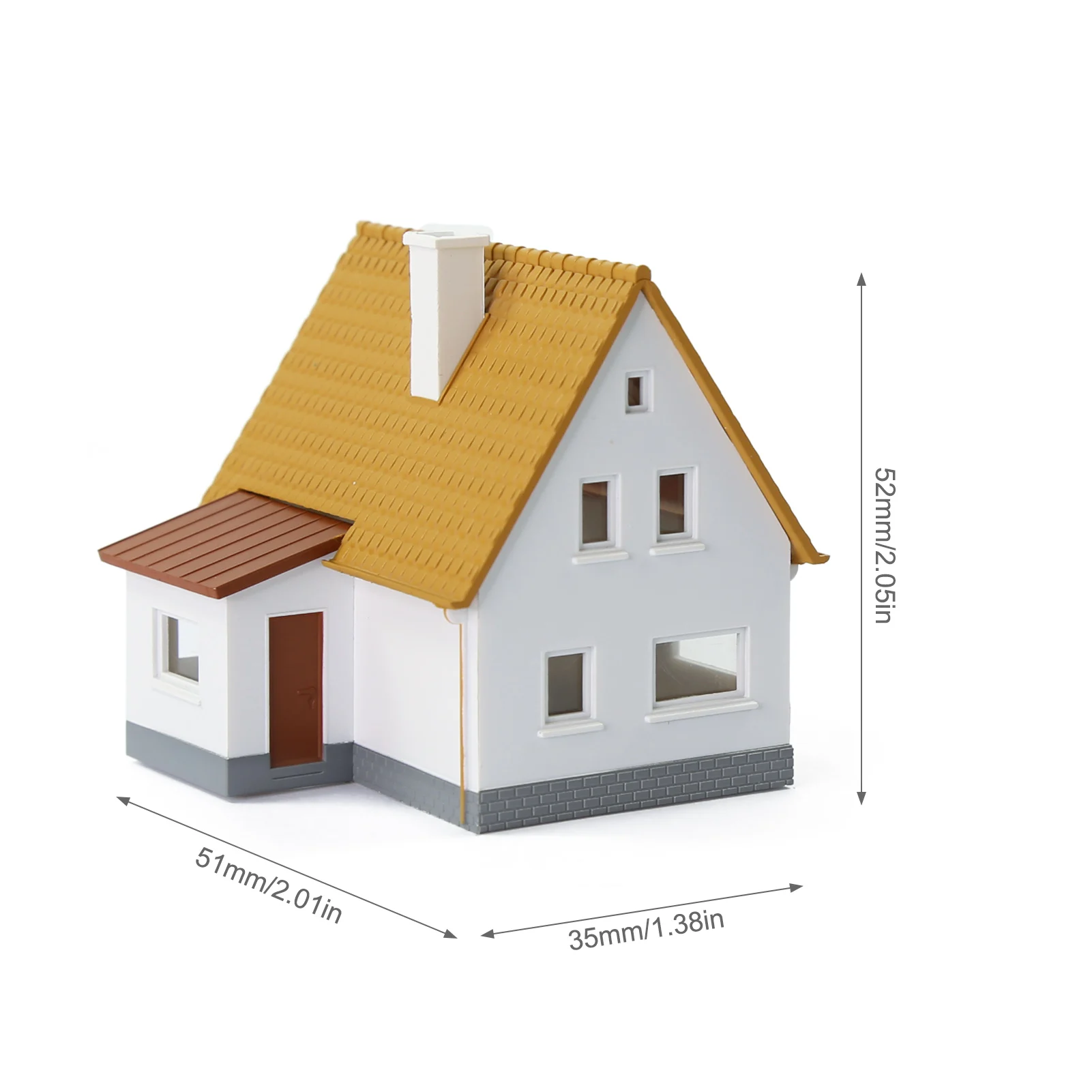 3 Units Mixed Color Model Railway N Scale 1:160 Village House Architectural Buildings Assembled JZN03