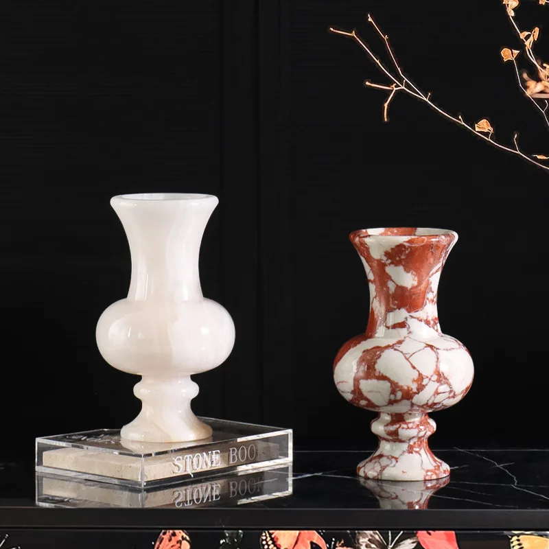 ornament creative artistic sense marble vase flower arrangement atmosphere arrangement floral ornament display