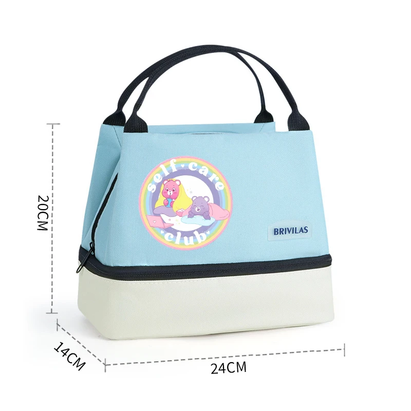 Care Bears Lunchbox Kawaii Anime Figur Druck Tragbare Lunchtasche Wasserdicht Große Kapazität Lebensmittel Isolierung Taschen Picknick Tasche Geschenk