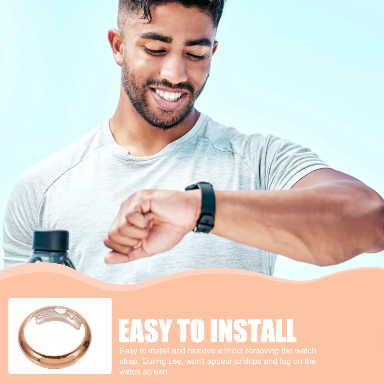 2pcs Electroplated Watch Shell For Smartwatch Full Coverage Anti-Scratch Protector Case Cover Tpu Watch Shell Accessory