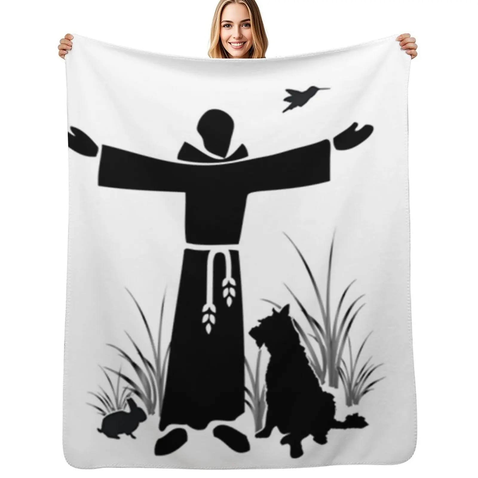 Feast of St Francis of Assisi Throw Blanket Personalized Gift Tourist wednesday Thins Retros Plush Blankets