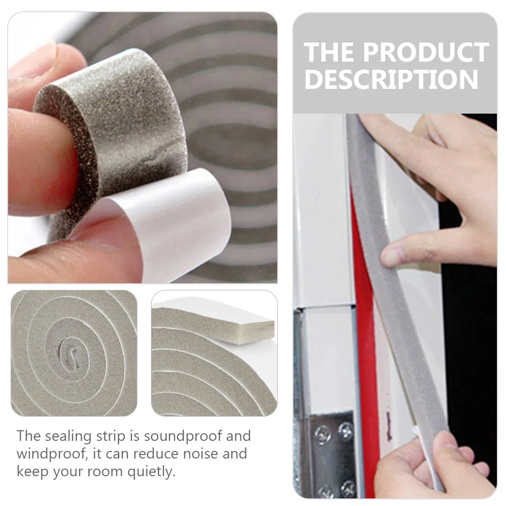 

2 Rolls Strong Windproof Sealing Strip Door Window Sealing Tape Soundproof Insulation Weatherproof Door Gap Blocker Durable