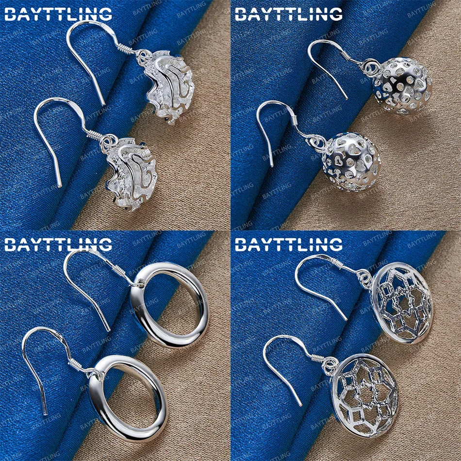 

Fashion 925 Sterling Silver Rose Heart Shape Earrings Women Charm Party Gift Accessories Jewelry